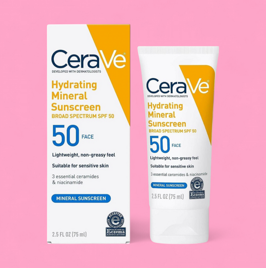 CeraVe Hydrating Mineral Sunscreen SPF 50 Face Lotion